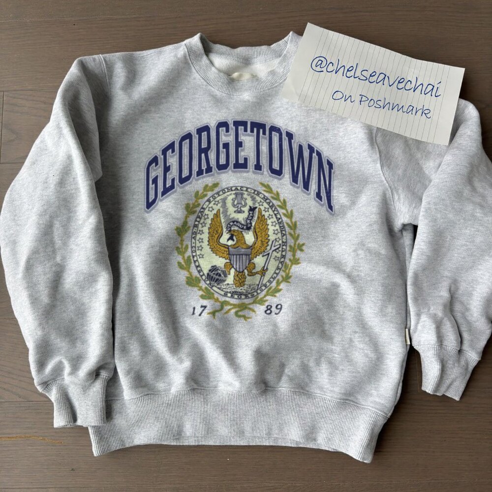 Vintage 90s Georgetown University Logo Sweatshirt, Retro Georgetown Hoyas Shirt